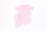 Two Piece Shorts and Tee Jammies - Pink Peony 18M