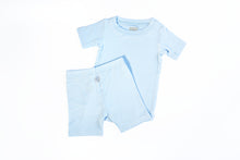 Load image into Gallery viewer, Two Piece Shorts and Tee Jammies - Blue Sky Haze 18M
