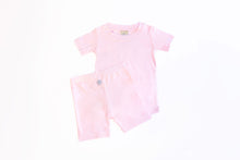 Load image into Gallery viewer, Two Piece Shorts and Tee Jammies - Pink Peony 3T
